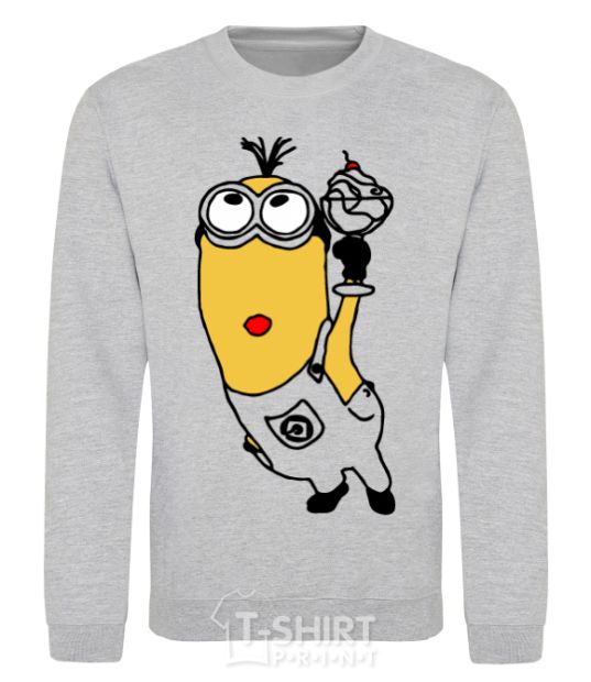 Sweatshirt Minion with walrus sport-grey фото