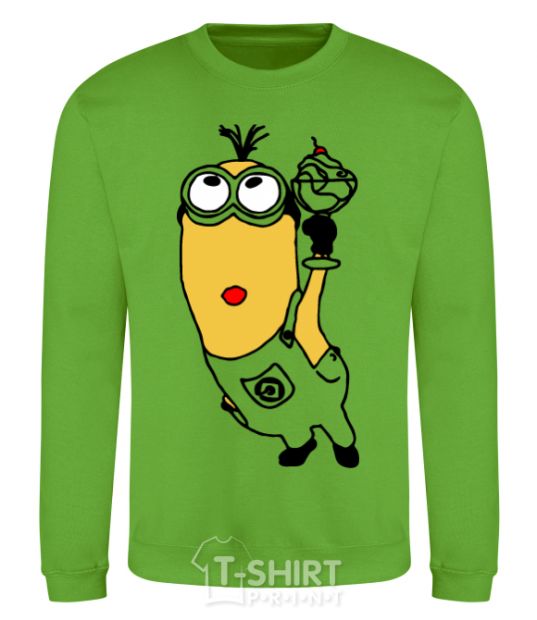 Sweatshirt Minion with walrus orchid-green фото