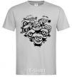 Men's T-Shirt Minions heart grey фото