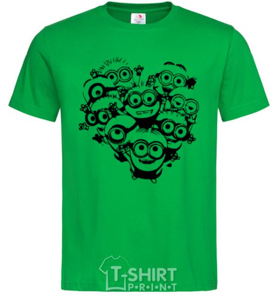 Men's T-Shirt Minions heart kelly-green фото