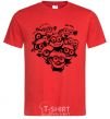 Men's T-Shirt Minions heart red фото
