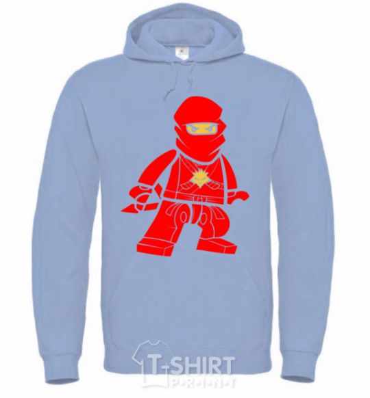 Men`s hoodie Ninja Kai sky-blue фото