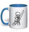 Mug with a colored handle Nijia Kai V.1 royal-blue фото