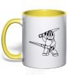 Mug with a colored handle Nijia Kai yellow фото