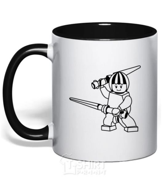 Mug with a colored handle Nijia Kai black фото