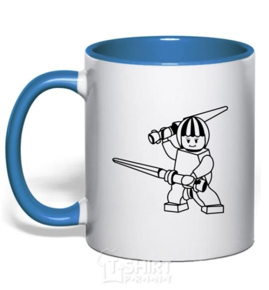 Mug with a colored handle Nijia Kai royal-blue фото