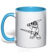 Mug with a colored handle Nijia Kai sky-blue фото