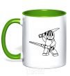 Mug with a colored handle Nijia Kai kelly-green фото