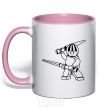 Mug with a colored handle Nijia Kai light-pink фото