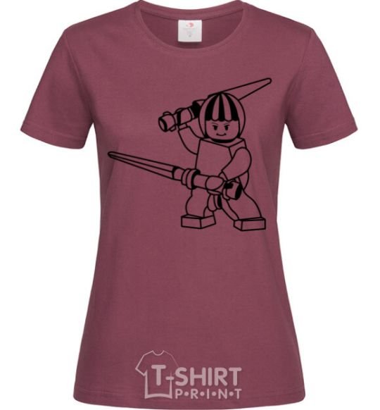 Women's T-shirt Nijia Kai burgundy фото