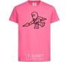 Kids T-shirt A ninja with a spear heliconia фото