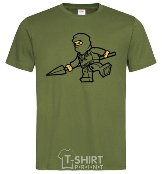 Men's T-Shirt A ninja with a spear millennial-khaki фото