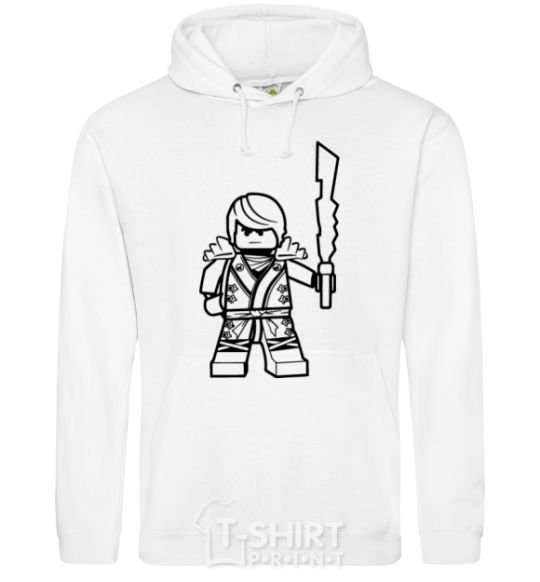 Men`s hoodie Kai and the sword White фото