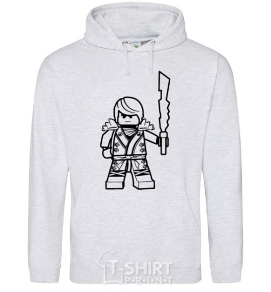 Men`s hoodie Kai and the sword sport-grey фото