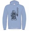 Men`s hoodie Kai and the sword sky-blue фото