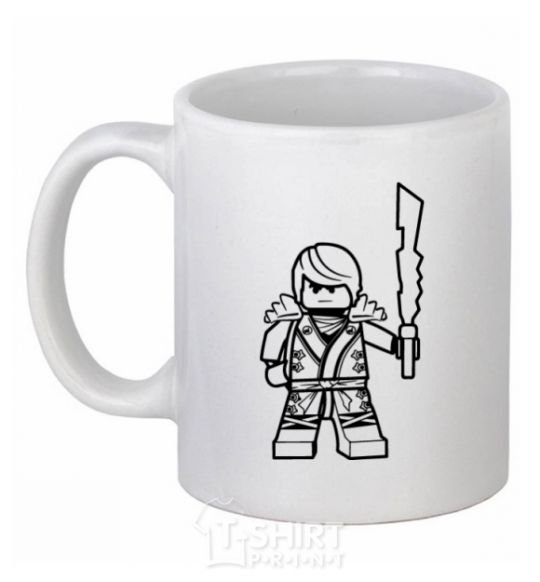 Ceramic mug Kai and the sword White фото