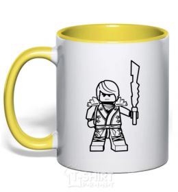 Mug with a colored handle