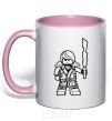 Mug with a colored handle Kai and the sword light-pink фото
