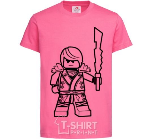 Детская футболка Кай и меч Ярко-розовый фото