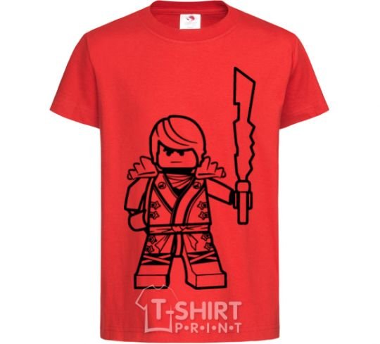 Детская футболка Кай и меч Красный фото