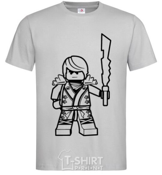 Men's T-Shirt Kai and the sword grey фото
