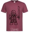 Men's T-Shirt Kai and the sword burgundy фото