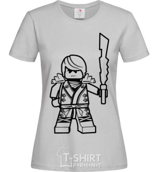 Women's T-shirt Kai and the sword grey фото