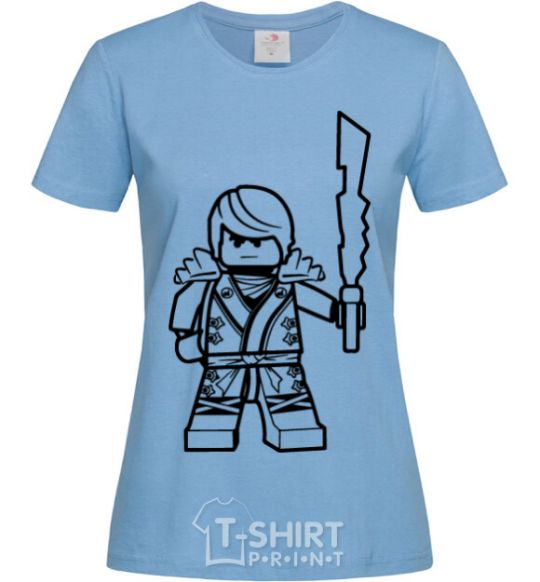 Women's T-shirt Kai and the sword sky-blue фото