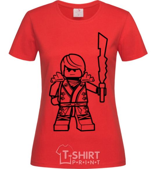 Women's T-shirt Kai and the sword red фото