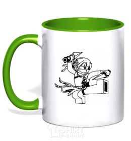 Mug with a colored handle