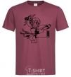 Men's T-Shirt Leah's assault burgundy фото