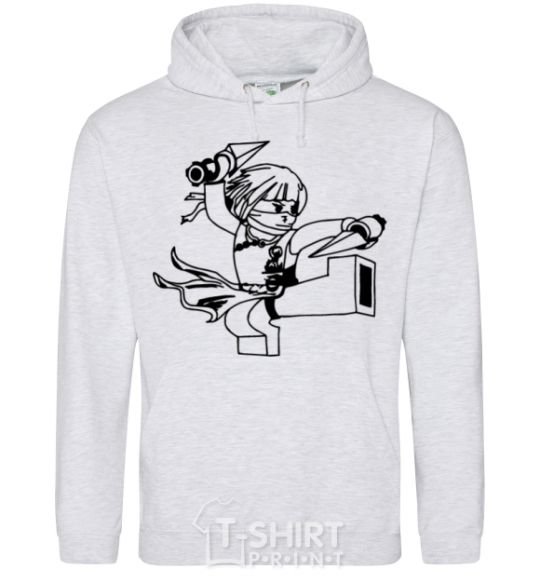 Men`s hoodie Leah's assault sport-grey фото