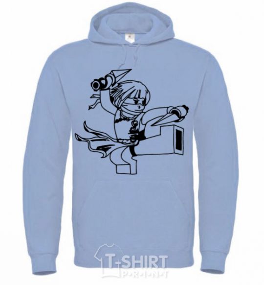 Men`s hoodie Leah's assault sky-blue фото