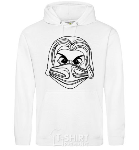 Men`s hoodie Evil hero White фото