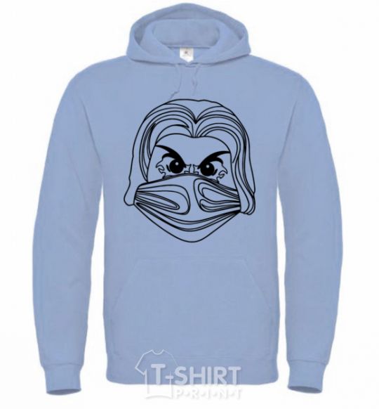 Men`s hoodie Evil hero sky-blue фото