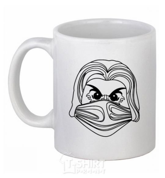 Ceramic mug Evil hero White фото