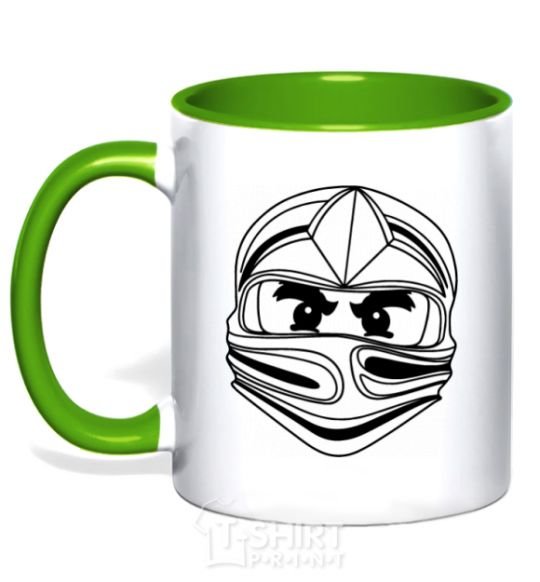 Mug with a colored handle Cole V.1 kelly-green фото