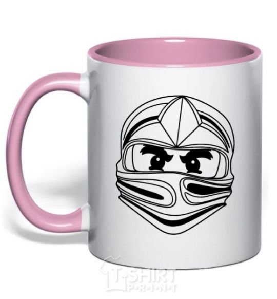 Mug with a colored handle Cole V.1 light-pink фото