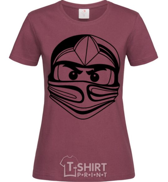 Women's T-shirt Lego character burgundy фото