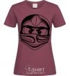 Women's T-shirt Lego character burgundy фото