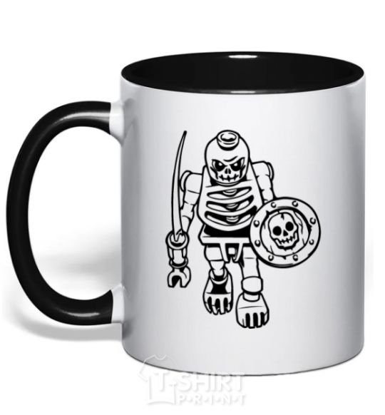 Mug with a colored handle Bonzai black фото