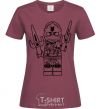 Women's T-shirt To the battle burgundy фото