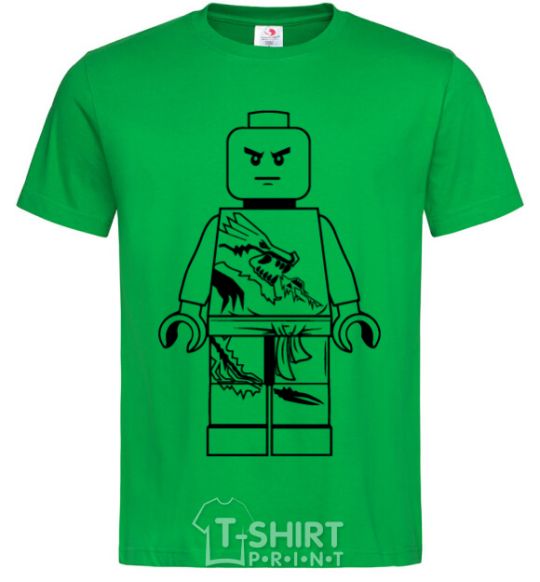 Мужская футболка Воин с драконом Зеленый фото