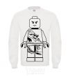 Sweatshirt A warrior with a dragon White фото