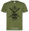 Men's T-Shirt A warrior with a lion millennial-khaki фото