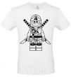 Men's T-Shirt A warrior with a lion White фото