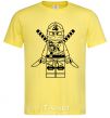 Men's T-Shirt A warrior with a lion cornsilk фото