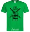 Men's T-Shirt A warrior with a lion kelly-green фото