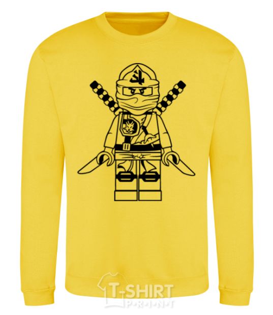 Sweatshirt A warrior with a lion yellow фото