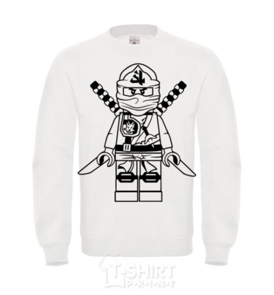 Sweatshirt A warrior with a lion White фото